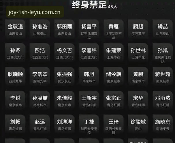 乐鱼官方网站2026最新版本 中国足协第三批禁足名单深度分析:从行业腐败到体育精神的全面反思